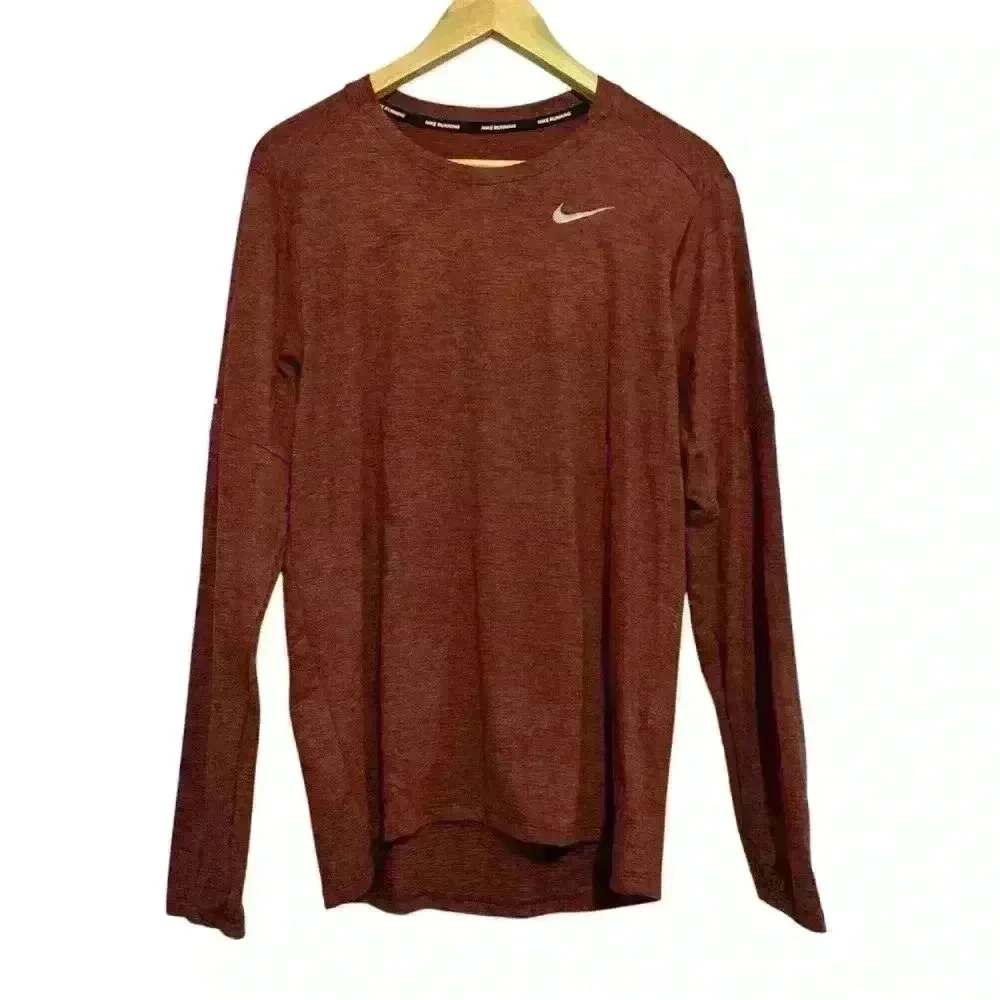 Nike Element Running Crew Long Sleeve Dri-Fit Men’s Burgandy Top Size Small NWT
